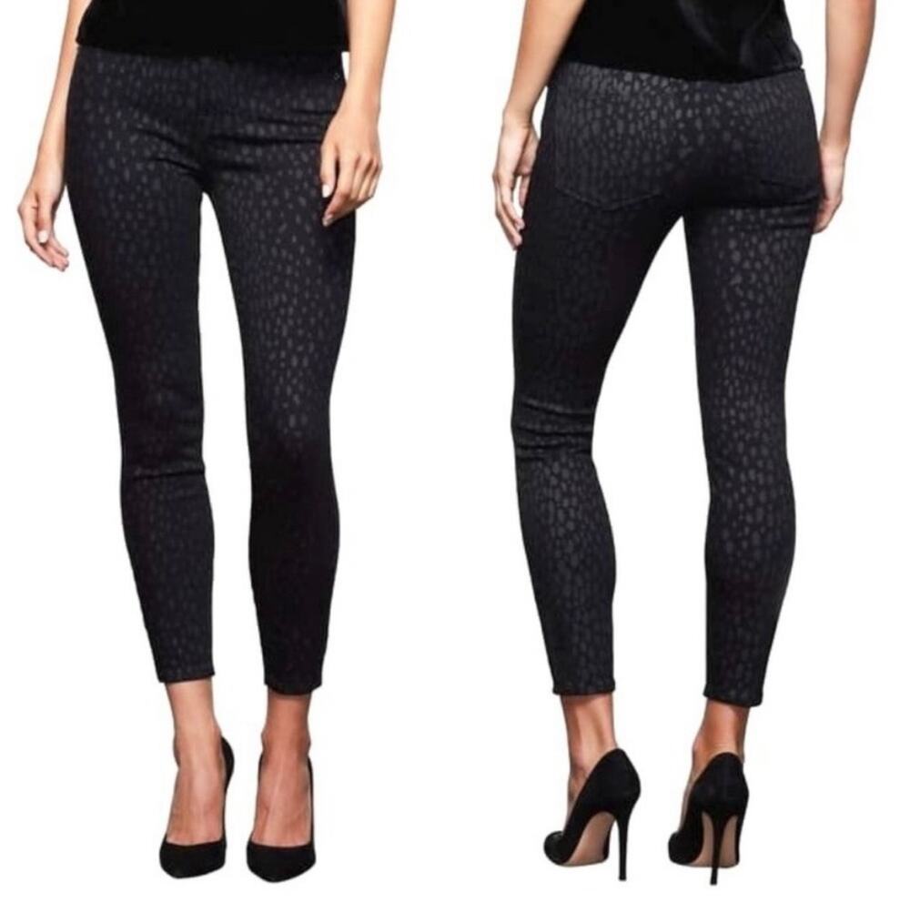 Good American Animal Print Good Legs Crop Sz 16